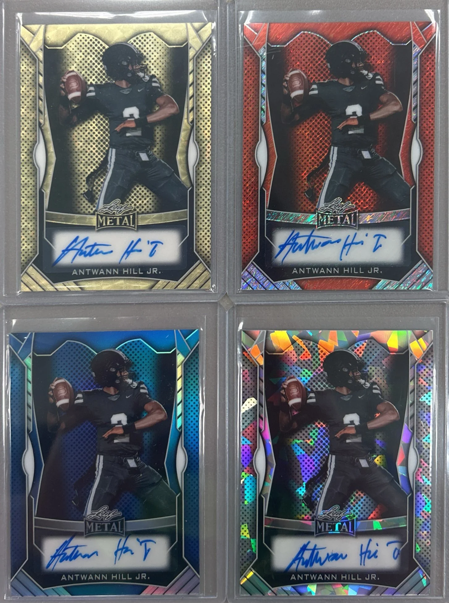Antwann Hill Jr. 2025 Leaf Metal Football Autograph Pack