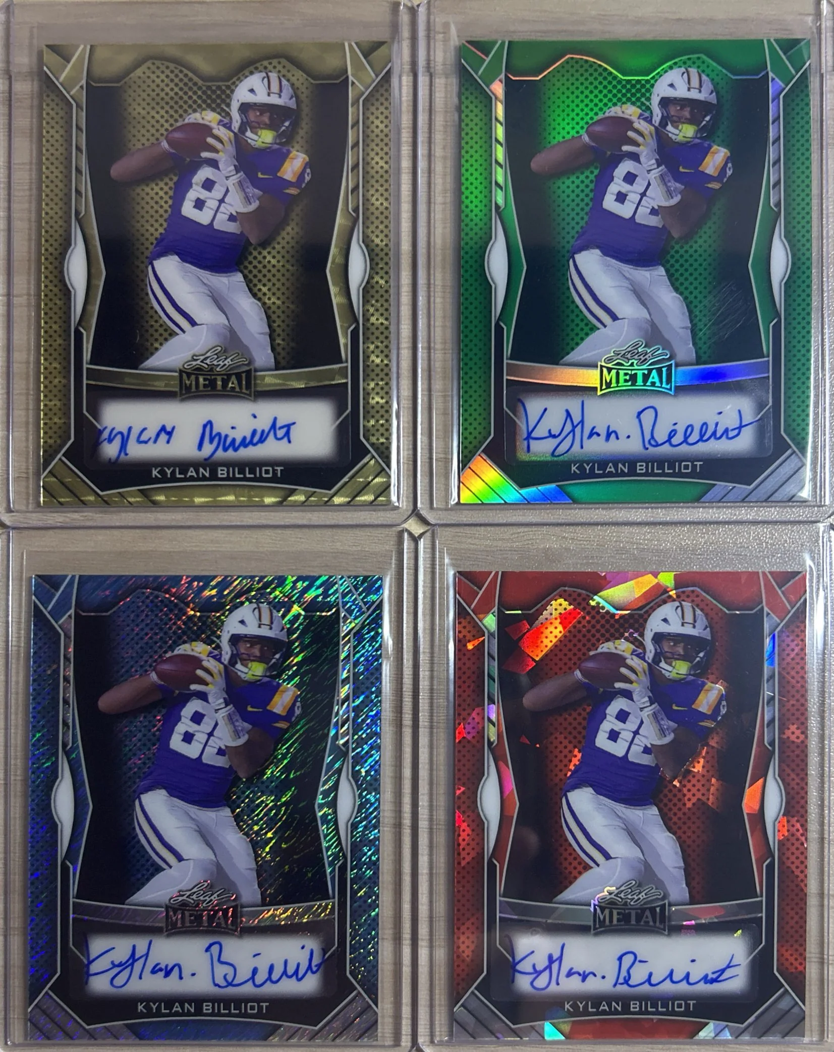 Kylan Billiot 2025 Leaf Metal Football Autograph Pack
