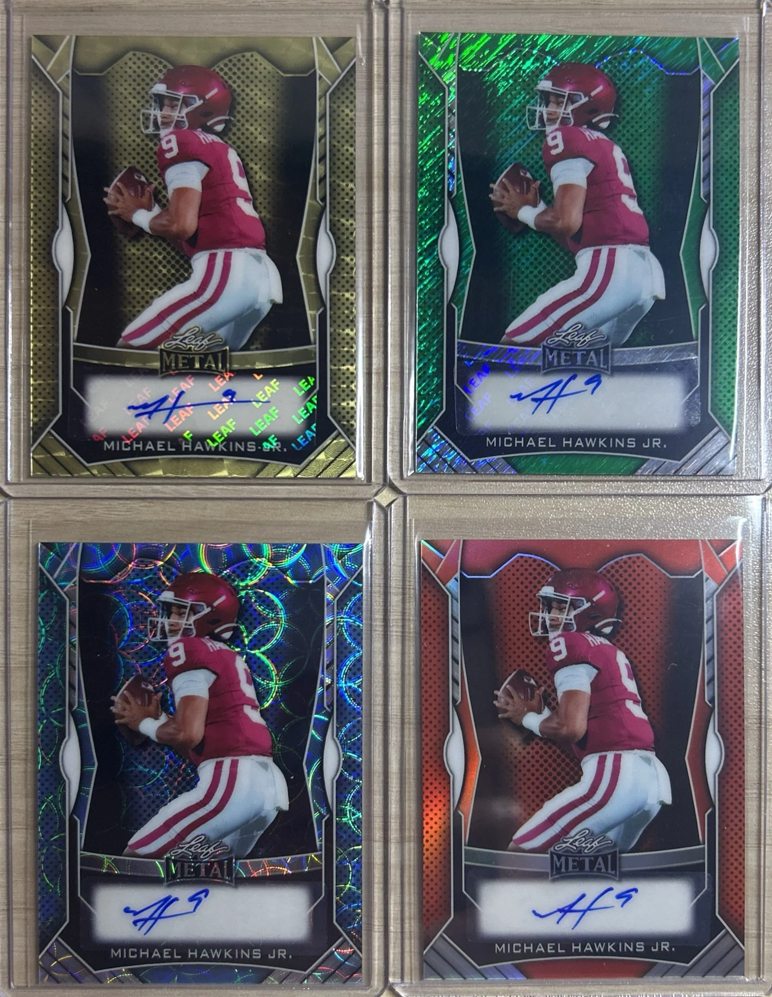 Michael Hawkins Jr. 2025 Leaf Metal Football Autograph Pack