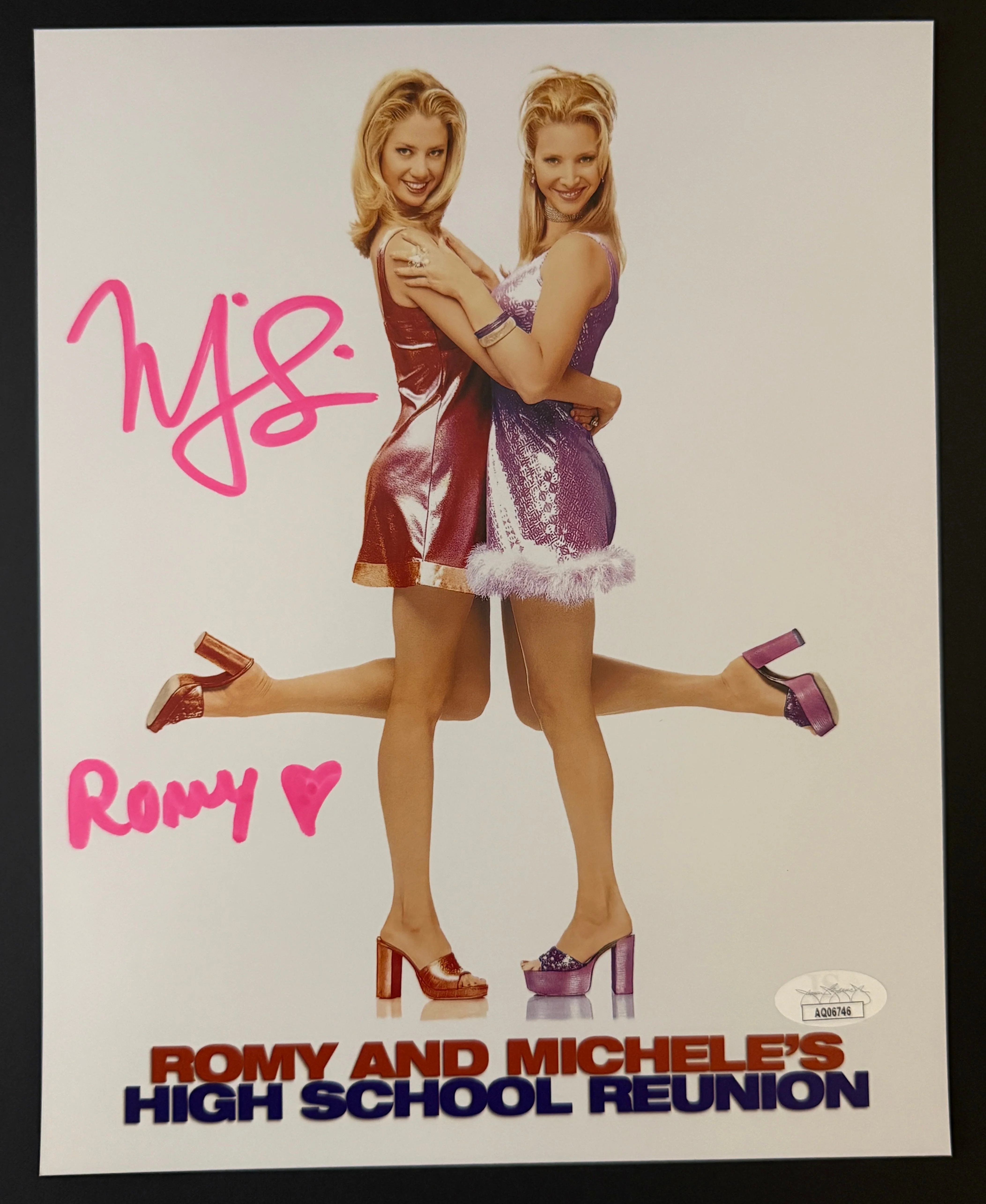 Mira Sorvino Signed 8x10 Photo Romy w/Pink Ink JSA COA from Private Signing